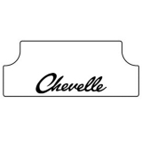 1968-72 Chevelle Trunk Rubber Floor Mat - Chevelle Script Image