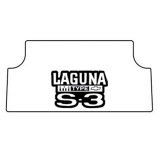 1973-77 Chevelle Laguna Trunk Rubber Floor Mat - Laguna Script Image