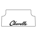 1973-77 Chevelle Laguna Trunk Rubber Floor Mat - Chevelle Script Image
