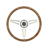 1978-1987 Grand Prix GT Performance GT3 Retro Cobra Style Wood Steering Wheel Image