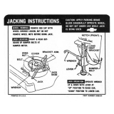 1968 Chevelle Trunk Jacking Instructions Decal Image