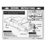 1964-1966 Chevelle Trunk Jacking Instructions Decal Image