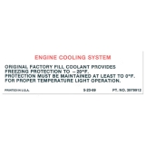 1970-1972 Chevelle Engine Cooling System Decal Image