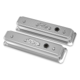 1970-1988 Monte Carlo Holley Vintage Series Valve Covers, Polished, Center Bolt SBC Image