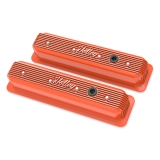 1978-1988 Cutlass Holley Vintage Series Valve Covers, Factory Orange, Center Bolt SBC Image