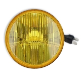 1964-1970 Chevelle Holley RetroBright LED Headlight Yellow Lens 5.75 in. Round, 5700K Bulb Image