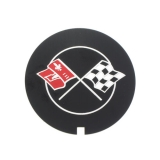 1967-1981 Camaro Small Block Finned Aluminum Valve Cover Flag Decal Image