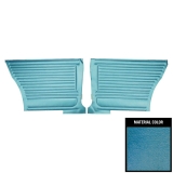 1967 Chevelle Coupe Rear Door Panels, Unassembled, Bright Blue Image