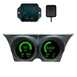 1967-1968 Camaro LED Digital Replacement Gauge Panel With GPS Green LED Image