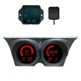 1967-1968 Camaro LED Digital Replacement Gauge Panel With GPS Red LED Image