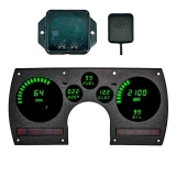 1982-1990 Camaro LED Digital Replacement Gauge Panel With GPS Green LED Image