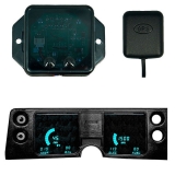 1968 Chevelle LED Digital Replacement Gauge Panel With GPS Teal LED Image
