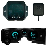 1969 Chevelle LED Digital Replacement Gauge Panel With GPS Teal LED Image