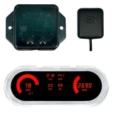 1962-1965 Nova LED Digital Replacement Gauge Panel With GPS Red LED Image