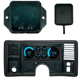1978-1988 Monte Carlo LED Digital Replacement Gauge Panel With GPS Teal LED Image