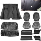 1966 Chevelle Coupe Junior Interior Kit For Bucket Seats, Black Image