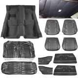 1971-1972 Chevelle Coupe Junior Interior Kit For Bucket Seats, Black Image