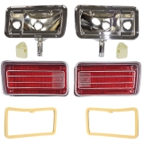 1970 Chevelle Tail Light Lens And Housing Kit With Lens Gaskets Image