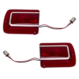 1965 Chevelle Red LED Tail Lamp Lens Kit Image