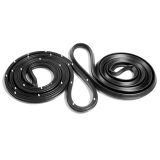 1964-1967 Chevelle Molded Rear Door Seal Weatherstrip With Clips, 4-door Wagons And Station Wagons Image