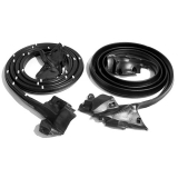1973-1977 Chevelle Molded Front Door Seal Weatherstrip With Clips, 2 Door Coupe Image