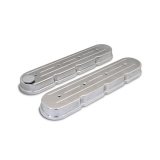 Eddie Motorsports Chevy LS Cast Valve Covers, Ball Milled, Polished Image