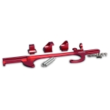 Eddie Motorsports Billet Cutlass Throttle Cable Brackets, Holley 4150&4160 Series Carbs - Red Image