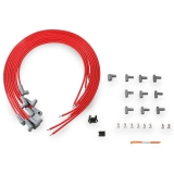 1964-1977 Camaro MSD Red Super Conductor Spark Plug Wire Set, 90 Degree, HEI Cap Image