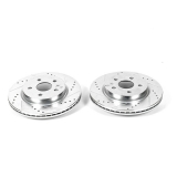2016-2021 Camaro Rear Evolution Drilled & Slotted Rotors - Pair Image