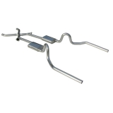 1964-1972 Chevelle Pypes Exhaust System 2.5 Inch X-Change, 18 Turbo Pro Mufflers - 409 Stainless Image