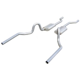 1964-1972 Chevelle Pypes Exhaust System 2.5 Inch, 18 Turbo Pro Mufflers - 409 Stainless Image