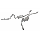 1978-1987 El Camino Non SS Pypes EPA Compliant Exhaust System, 2.5 Inch, X-pipe, No Mufflers Image