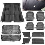 1967 Chevelle Coupe Super Interior Kit For Bucket Seats, Black Image