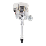 1964-1977 Chevelle V8 Aluminum HEI Distributor With Super Cap and 65K Volt Coil, Clear Cap Image