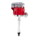 1978-1987 Grand Prix V8 Aluminum HEI Distributor With Super Cap and 65K Volt Coil, Gray and Red Cap Image