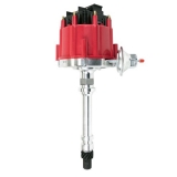 1964-1977 Chevelle V8 Aluminum HEI Distributor with 65K Volt Coil, Red and Black Cap Image
