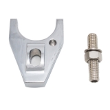 1964-1977 Chevelle V8 Distributor Hold-Down Clamp and Stud, Silver Finish Image