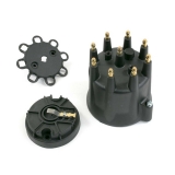 1978-1883 Malibu V8 Pro Series Distributor Cap and Rotor Kit with Male Wire Connections, Black Image
