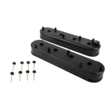 1978-1987 Grand Prix Fabricated Aluminum LS Valve Covers with Coil Mounts, Black Anodized Image