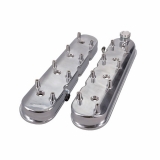 1978-1987 Grand Prix Cast Aluminum LS Valve Covers with Coil Mounts, Natural Finish Image