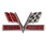 1967 Camaro 427 Turbo Jet Flags Fender Emblem Image