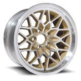 US Wheel Series 350 15x8 Gold&Machined Snowflake, 5x4.75 Bolt Pattern, 4.5 BS, 0 Offset Image