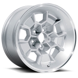 US Wheel Series 379 17x9 Silver&Machined Honeycomb, 5x4.75 Bolt Pattern, 5.125 BS, 3 Offset Image
