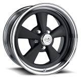 US Wheel Series 463 14x6 Black&Chrome Super Spoke, 5x4.5&4.75&5 Bolt Pattern, 3.25 BS, -6 Offset Image