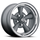 US Wheel Series 484 13x7 Gunmetal Supreme, 5x4.5&4.75&5 Bolt Pattern, 3.5 BS, -13 Offset Image