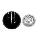 Product 1968-1977 Chevrolet Black And Chrome Shifter Ball 5/16 Image