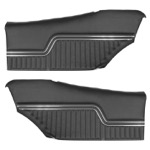 Product 1970-1972 Chevrolet Coupe Rear Door Panels, Pre-Assembled, Black Image