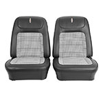 Product 1968 Chevrolet Houndstooth Bucket Seat Covers, Black Image