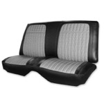 Product 1968 Chevrolet Coupe Houndstooth Rear Seat Covers, Black Image