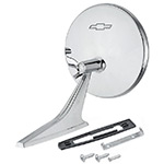 Product 1966-1972 Chevrolet Bowtie Chrome Side View Mirror Premium Quality Image